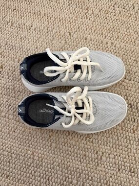 Women's Allbirds Tree Runner NZ Shoes Grey/Navy NWOT